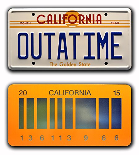 Back to the Future | OUTATIME + 2015 | Metal License Plates