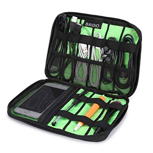 BAIGIO Organizador de Cables Bolsa de Accesorios Electronicos Organizador,Negro