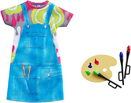 Barbie Fashions - Painting Pretty Artist Doll Outfit with Colour Palette & Paintbrushes