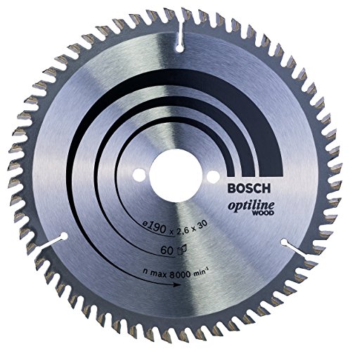 Bosch 2 608 641 188 - Hoja de sierra circular Optiline Wood - 190 x 30 x 2,6 mm, 60 (pack de 1)