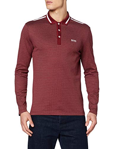 BOSS Plisy 2 Polo, Rosa (Dark Pink 653), Small para Hombre