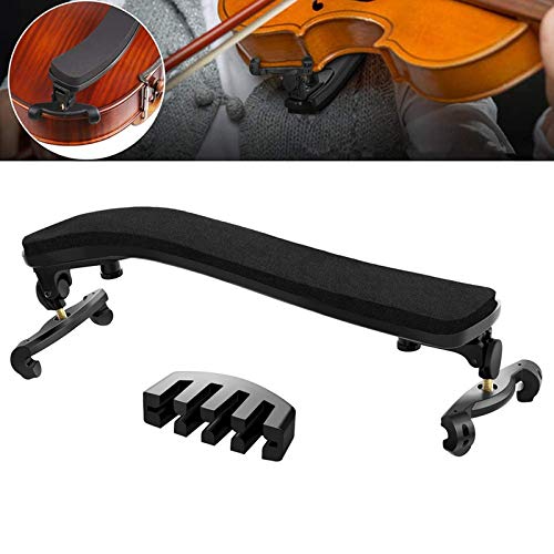 Branger Resto del Hombro para Violín 4/4 - 3/4 Tamaños, Soporte de Hombro para Violines de 4/4 - 3/4 con pies de Goma Ajustables y Almohadilla Acolchada de Espuma (Regalo Gratis: Practica Mudo)