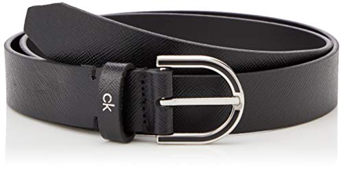 Calvin Klein CK Must Round Belt 25MM Juego de accesorios de invierno, Negro, 85 cm para Mujer