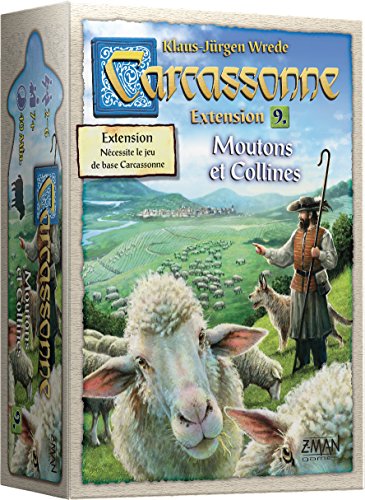 Carcassonne – Extensión: ovejas y Collines – Asmodee – Juego de Mesa – Juego de Tejas