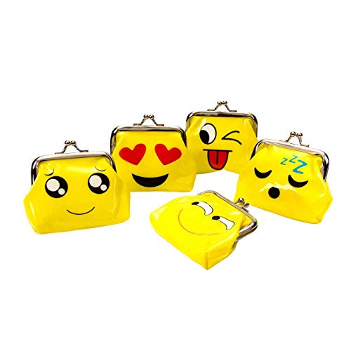 Cartera Monedero con Dibujo DE EMOTICONOS. 5 Dibujos Distintos.Medidas 8X9CM (SE Venden EN LOTES DE 20 UDS)