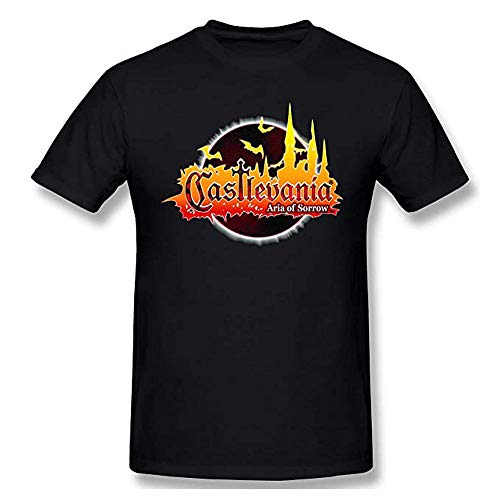 Castlevania Aria of Sorrow - Camiseta de manga corta para hombre, color negro