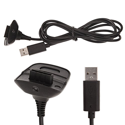 Childhood Adaptador de carga USB cable de alambre para Microsoft Xbox 360 Wireless Game Controller