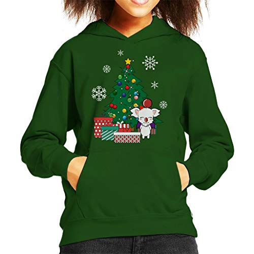 Cloud City 7 Moogle Around The Christmas Tree Final Fantasy Kid's Hooded Sweatshirt