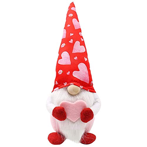 Clownred Muñecas de peluche para el día de San Valentín, gnomo de Tomte, gnomo sueco, hechas a mano