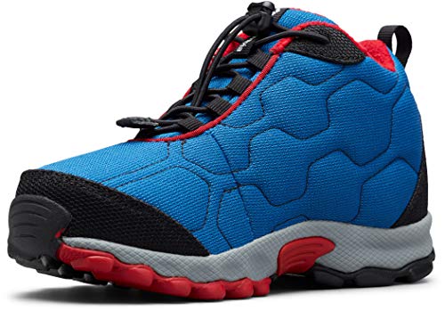 Columbia Youth Firecamp Mid 2, Zapatillas Impermeables, Azul, Negro, Rojo (Royal, Rocket), 29 EU