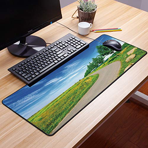 Comfortable Mouse Pad 60x35 cm,Adventure, Hit the Road Quote dentro de un triángulo transpare,Impermeable con Base de Goma Antideslizante,Special-Textured Superficie para Gamers Ordenador, PC y Laptop