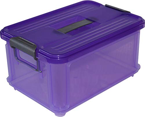 Denox Caja Ordenación, Violeta, 34.5x24x18 cm