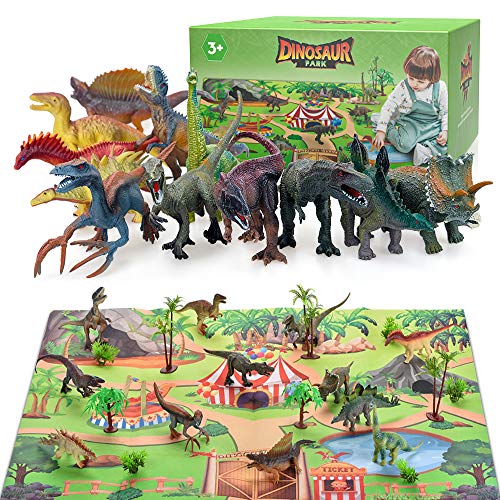 Dinosaurio Juguetes Regalo Para Niños, Dinosaurio Figuras Juguete para 6 7 8 Años Niñas Dinosaurio Mundo Set Juguetes Edad 3 4 5 Regalo de Cumpleaños Para Niños Para 3-12 Años Juego de Dinosaurios