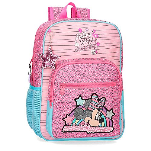 Disney Minnie Pink Vibes Mochila Rosa 28,5x38x12 cms Poliéster 13.68L