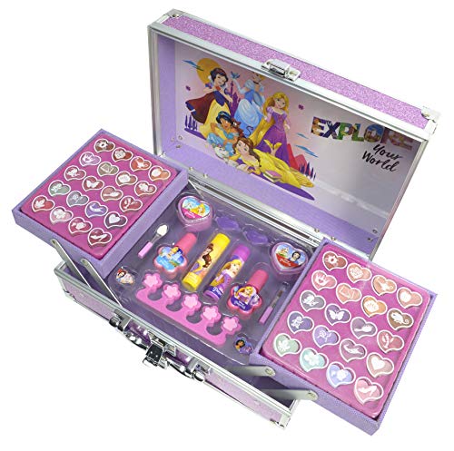 Disney Princess Makeup Train Case, Color Standard (Markwins 1599037E)
