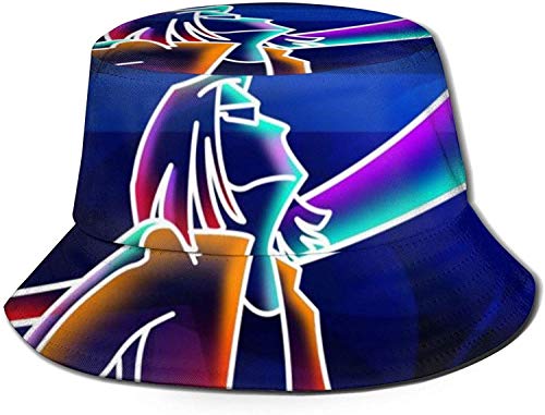 DUTRIX Pretty Neon Singer Print Bucket Hat Pescador Pesca Gorra para el Sol para Mujeres Viajes