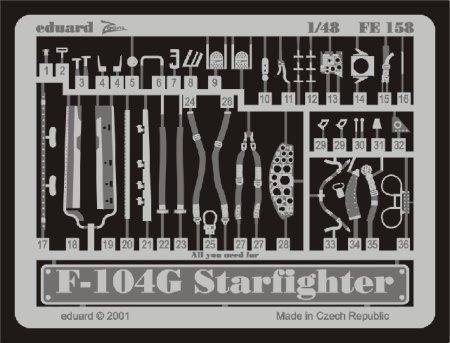 Eduard Accessories fe158 30502000 F de 104g Starfighter , color/modelo surtido