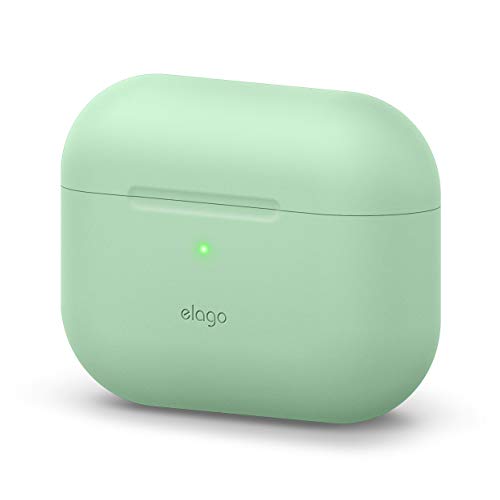 elago Original Funda de Silicona Compatible con AirPods Pro (2019) - 360° Protección de Cuerpo Completo, Premium Silicona [Ajuste Probado] (Pastel Verde)