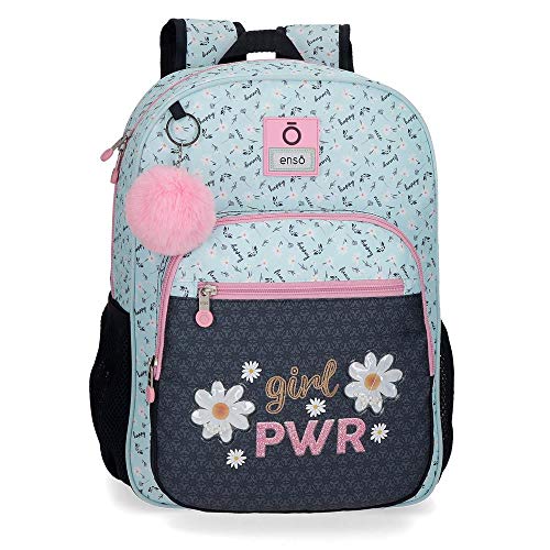 Enso Girl Power Mochila Adaptable a Carro Azul 30x38x12 cms Poliéster 13.68L