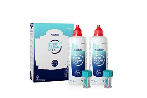 EVERCLEAN PLUS 2 x 350 ml Liquido de Lentillas + 90 comprimidos