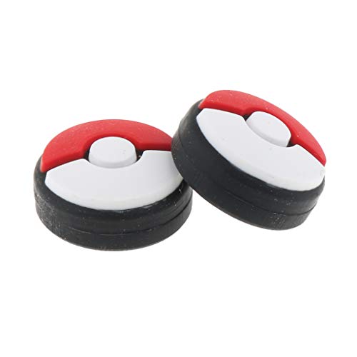 F Fityle Botón Pokeball Plus Joystick Rocker Cubierta de Tapa para Nintendo Switch Thumb Stick Grip Reemplazo de Silicona Antideslizante Protección