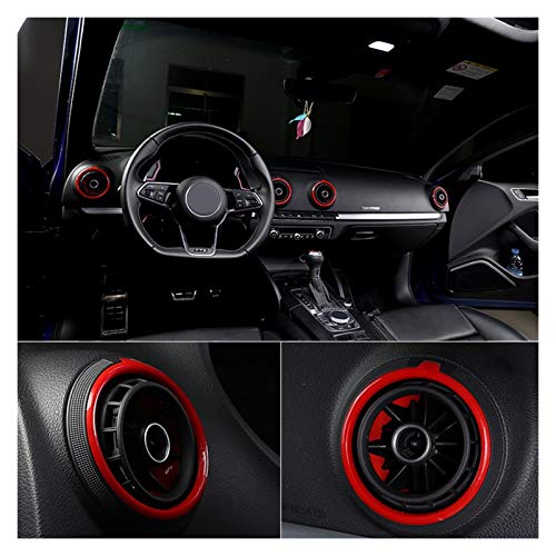 FangFang For Audi A3 / S3 / RS3 8V SLINE Quattro Coches Aire Acondicionado Salida de Aire modifi reemplazo de la Cubierta Decorativa de Anillo 2014-2016 Rojo Deporte (Color Name : Red)