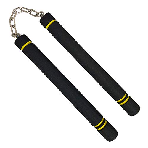 Fayscingo Artes Marciales Nunchakus de Espuma Práctica de Seguridad Entrenamiento Nunchucks con Cadena Giratoria de Acero para Niños y Principiantes