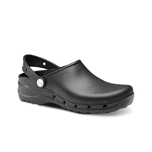 Feliz Caminar - Zuecos Sanitarios Flotantes, Negro, 37 EU