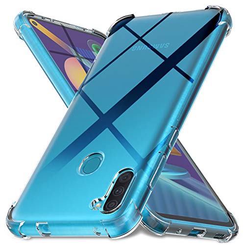 Ferilinso Funda para Samsung Galaxy A11, Samsung M11 Carcasa,[Reforzar la versión con Cuatro Esquinas][Funda Protectora de la cámara] Funda Protectora de Silicona de Piel de Goma TPU (Transparente)