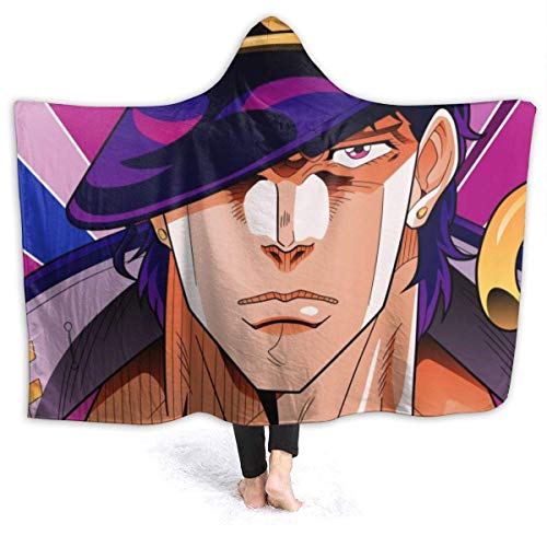 FETEAM Manta De La Siesta Felpa Sofás Franela Hooded Anime Bizarre Adventure W102cm X L127cm Buen sueño Hoodie