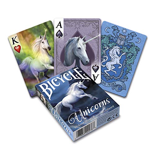 Fournier- Unicorns, by Anne Stokes Baraja de Cartas de Poker de Fantasía para Coleccionistas, Multicolor (Bicycle 1042740) , color/modelo surtido