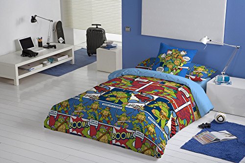 Funda NÓRDICA 90 CM Cowabunga Tortugas Ninja 2 Piezas (150x220cm)