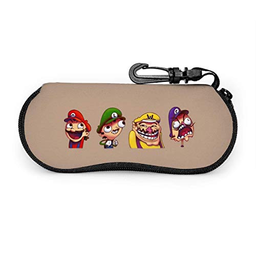 GERERIC Estuche Para Las Gafas,Super Mario Funda Portátil Caja Para Gafas De Sol,Estuche Plegable De Gafas,Funda De Neopreno Con Cremallera