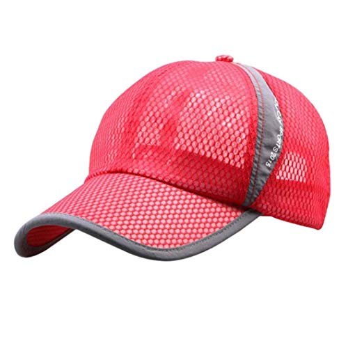 Gorra De Béisbol Hombres Hombres Y Al Mujeres Vacaciones Aire Libre Sombrero Mode De Marca De Protección Solar Tiene Ventilación De Secado Rápido (Color : Rot, Size : One Size)