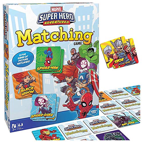 GXLO Marvel Juego a Juego para niños y niñas de 3 a 5 años. Juego de Memoria del superhéroe para Fiesta Familia Tabla Jugar Juegos de Mesa Entretenimiento