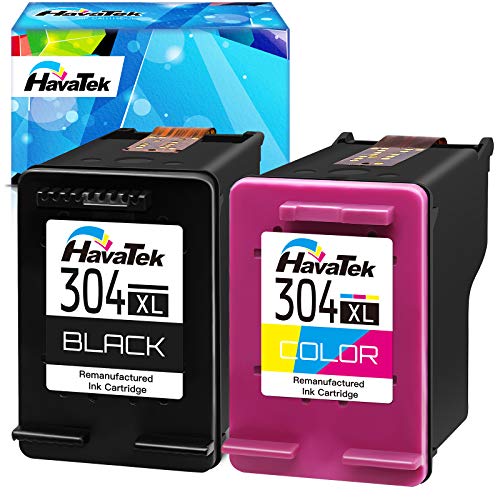 HavaTek Remanufacturados 304 XL Negro Tricolor Cartuchos de Tinta para HP 304XL Combopack para HP Envy 5010 5020 5030 5032 5034 5050 5055 Deskjet 2630 2620 3720 3730 3760 2632 AMP 100 130 Impresoras