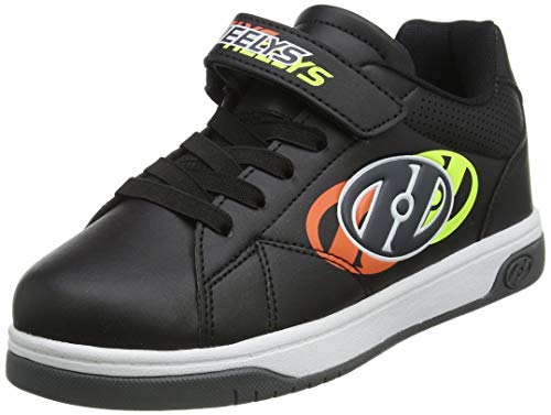 Heelys Swerve X2, Zapatos con Ruedas, Black Neon Yellow Flame, 35 EU