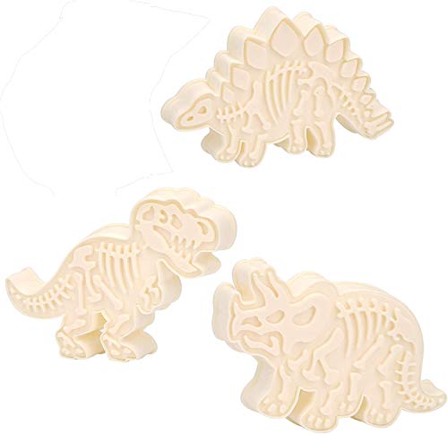 Herefun 6 Piezas Moldes Galletas Dinosaurios, Dinosaurios Moldes Galletas Conjunto para Infantiles, Decoración de Tartas (A)