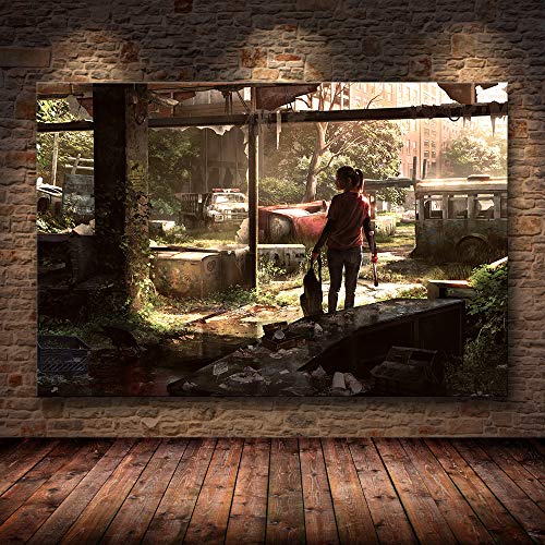 H/H Decoración del Hogar Art DIY Canvas Poster Juego Clásico The Last of Us Zombie Survival Bar Cafe Decoración Abstracta Regalo Sin Marco 40X50Cm 6923S