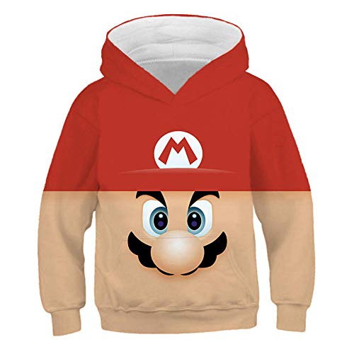 hhalibaba Juego clásico de Dibujos Animados Super Mario Bros Ropa Sudadera con Capucha para niños Bebés Hiphop Streetwear Chaquetas Lindas Chica Sudaderas Abrigos