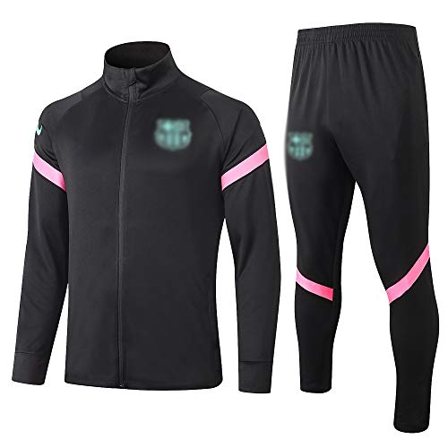 HIAO Camiseta del Club Europeo Entrenamiento de fútbol Traje Club de jóvenes Adultos de Manga Larga con Capucha de la Chaqueta Transpirable Jogging Plus Traje de Pantalones LQ00147 A00201 (Size : L)