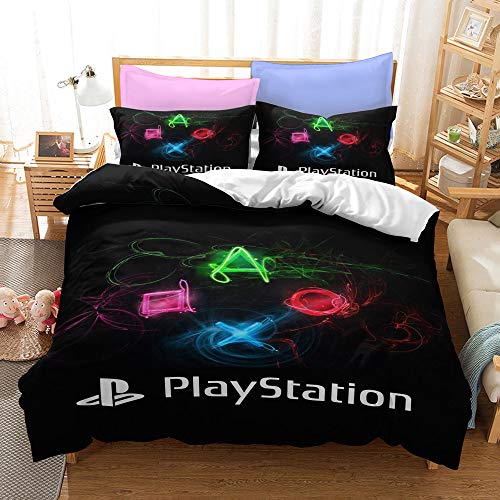 Juegos fundas edredón ropa cama Mando ps5 Controlador playstation switch almohadas conjuntos microfibra Reversible sábanas bedding 3D duvet cover Doble adulto king sabana infantil/I/Double