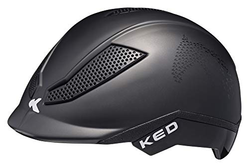 KED Pina - Casco de Bicicleta Niños - Negro Contorno de la Cabeza M | 51-56cm 2019