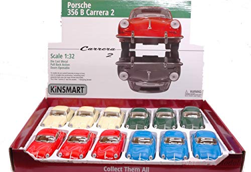 Kinsmart KT5398D Porsche 356 B Carrera 2 cm 12 Col.Ass.1:32 MODELLINO Die Cast Compatible con