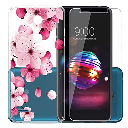 KJYF Funda para LG K11 /LG K10 2018(5.3")( European Version Caso Carcasa Cover Silicona TPU + Cristal Templado Anti-rasguños Funda Case - WM113