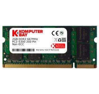 Komputerbay - Memoria SODIMM para portátil, 2GB, DDR2, 667MHz, PC2-5300/PC2-5400, 200 PIN