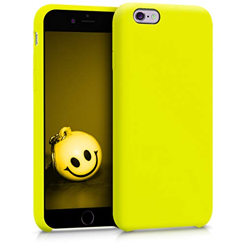 kwmobile Funda Compatible con Apple iPhone 6 / 6S - Carcasa de TPU para móvil - Cover Trasero en Amarillo limón