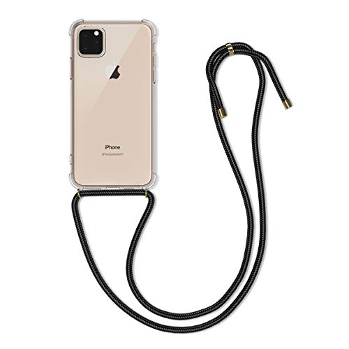 kwmobile Funda con Cuerda Compatible con Apple iPhone 11 Pro MAX - Carcasa Transparente de TPU con Cuerda para Colgar en el Cuello