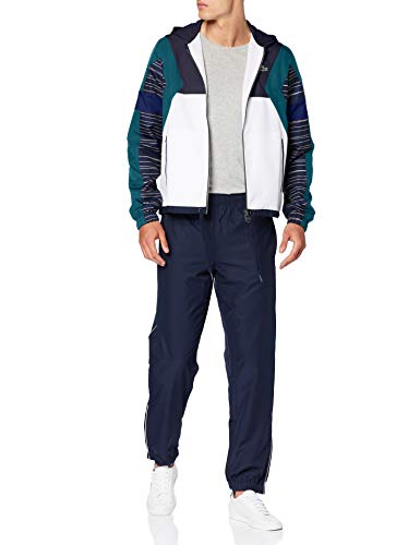 Lacoste Sport Wh8612 Conjunto Ropa Deportiva, Azul (Marine/Blanc/Lierre/Océano 3wa), Large (Talla del Fabricante: 5) para Hombre