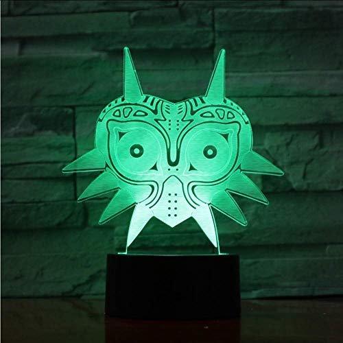 Legend of Zelda Figure Majoras Mask 3D Lava Lamp Creative 7 Color Changing Led Night Light